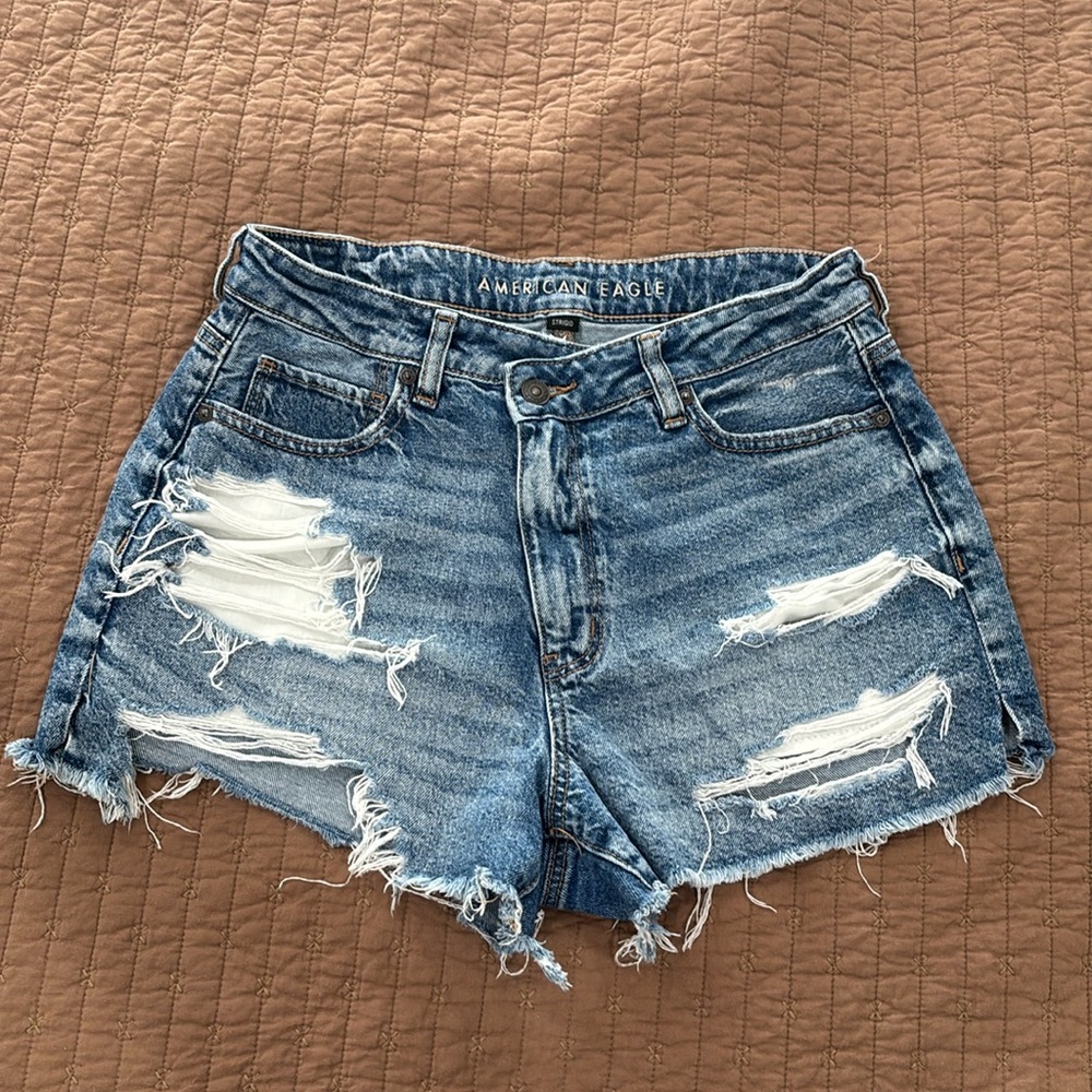 American Eagle Distressed Strigid Mom Shorts / Size 10